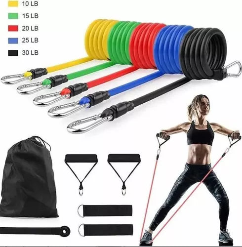 FlexPower|™ Kit Bandas Elásticas + Ejercitador de  Brazo